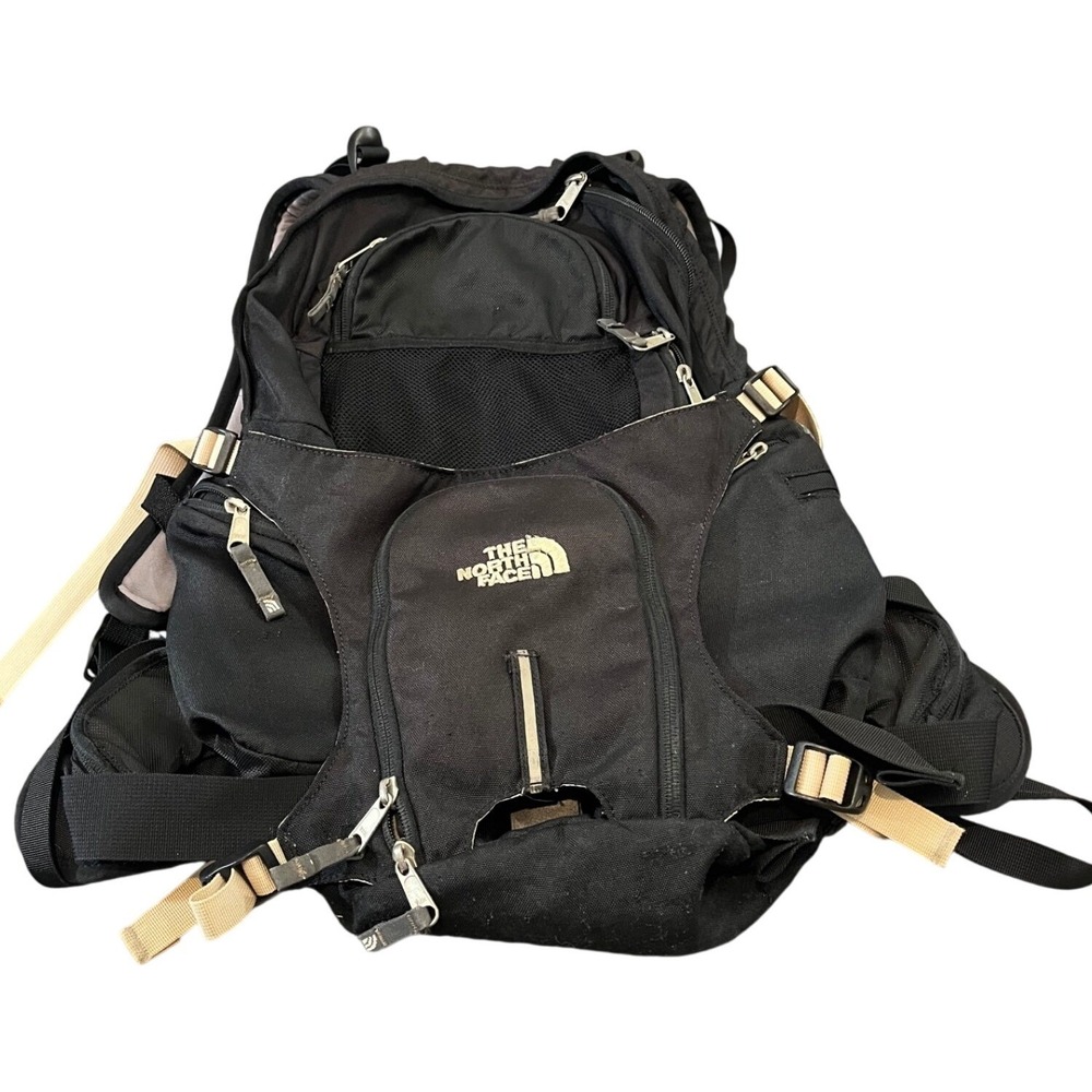 Vintage The North Face Backpack Unisex OS Black Hiking Outdoor Daypack Bag